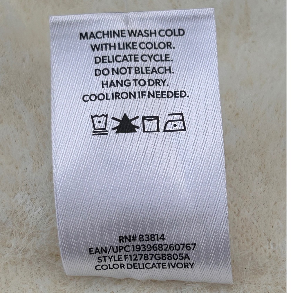 Member's Mark Plush Shacket XL Delicate Ivory Faux Fur Button Front F12787G8805A - Picture 3 of 11